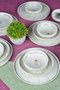 Hermia Juego de cena de porcelana Ebrusu de 18 piezas Multicolor